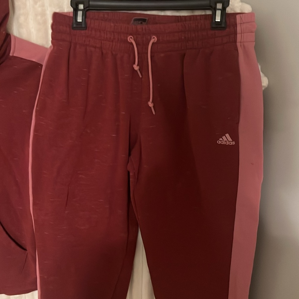Maroon and pink Adidas hoodie and sweats - Picture 4 of 5